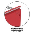 Gaveteiro Arquivo De Aço 4 Gavetas Of04rptcm Vermelho