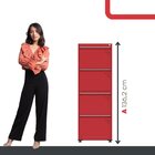 Gaveteiro Arquivo De Aço 4 Gavetas Of04rptcm Vermelho