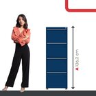 Gaveteiro Arquivo De Aço 4 Gavetas Of04sltcm  Azul Del Rey