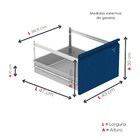 Gaveteiro Arquivo De Aço 4 Gavetas Of04sltcm  Azul Del Rey