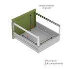 Gaveteiro Arquivo De Aço 4 Gavetas Of04sltcm  Verde Miró