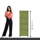 Gaveteiro Arquivo De Aço 4 Gavetas Of04sltcm  Verde Miró