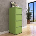 Gaveteiro Arquivo De Aço 4 Gavetas Of04sltcm  Verde Miró