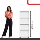 Gaveteiro Arquivo De Aço 4 Gavetas Of04sltcm Cinza/branco