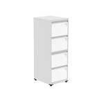 Gaveteiro Arquivo De Aço 4 Gavetas Of04sltcm Cinza/branco