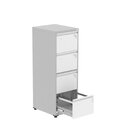 Gaveteiro Arquivo De Aço 4 Gavetas Of04sltcm Cinza/branco