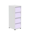 Gaveteiro Arquivo De Aço 4 Gavetas Of04sltcm Cinza/lilás