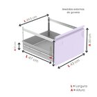 Gaveteiro Arquivo De Aço 4 Gavetas Of04sltcm Cinza/lilás