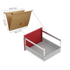 Gaveteiro Arquivo De Aço 4 Gavetas Of04sltcm Cinza/vermelho