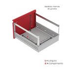 Gaveteiro Arquivo De Aço 4 Gavetas Of04sltcm Cinza/vermelho