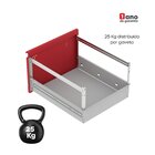 Gaveteiro Arquivo De Aço 4 Gavetas Of04sltcm Cinza/vermelho