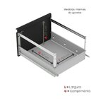 Gaveteiro Arquivo Em Aço 4 Gavetas 47x136,2x57cm Branco/preto