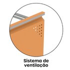 Gaveteiro Arquivo Em Aço 4 Gavetas 47x136,2x57cm Preto/laranj