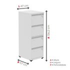 Gaveteiro Arquivo Em Aço 4 Gavetas Com Trilho Telescopico Of0