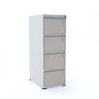 Gaveteiro Arquivo Em Aço 4 Gavetas Of04sctcm Cinza/bege