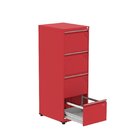 Gaveteiro Arquivo Em Aço 4 Gavetas Of04sltcm Vermelho