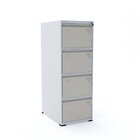 Gaveteiro Arquivo Em Aço 4 Gavetas Suporta 25kg Cada  Bege