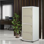 Gaveteiro Arquivo Em Aço 4 Gavetas Suporta 25kg Cada  Bege