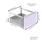 Gaveteiro Arquivo Em Aço 4 Gavetas Suporta 45kg Cada  Cinza/l