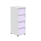 Gaveteiro Arquivo Em Aço 4 Gavetas Suporta 45kg Cada  Cinza/l