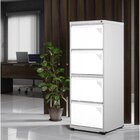 Gaveteiro Arquivo Em Aço 4 Gavetas Suporta 55kg Cada  Cinza/b