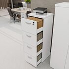 Gaveteiro Arquivo Escritório 4 Gavetas Pasta Suspensa Branco