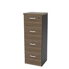 Gaveteiro Arquivo Escritório 4 Gavetas Pasta Suspensa Nogal