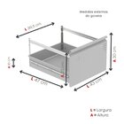 Gaveteiro Arquivo Para Escritório Em Aço 4 Gavetas Branco/cin