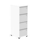 Gaveteiro Arquivo Para Escritório Em Aço 4 Gavetas Branco/cin