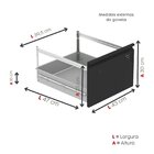 Gaveteiro Arquivo Para Escritório Em Aço 4 Gavetas Branco/pre