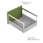 Gaveteiro Arquivo Para Escritório Em Aço 4 Gavetas Branco/ver