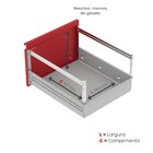 Gaveteiro Arquivo Para Escritório Em Aço 4 Gavetas Branco/ver