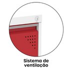 Gaveteiro Arquivo Para Escritório Em Aço 4 Gavetas Branco/ver