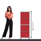 Gaveteiro Arquivo Para Escritório Em Aço 4 Gavetas Branco/ver