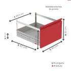 Gaveteiro Arquivo Para Escritório Em Aço 4 Gavetas Branco/ver