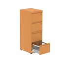 Gaveteiro Arquivo Para Escritório Em Aço 4 Gavetas Laranja Pi