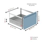 Gaveteiro Arquivo Para Escritório Em Aço 4 Gavetas Preto/azul