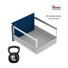 Gaveteiro Arquivo Para Escritório Em Aço 4 Gavetas Preto/azul