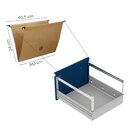 Gaveteiro Arquivo Para Escritório Em Aço 4 Gavetas Preto/azul