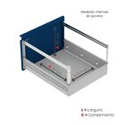 Gaveteiro Arquivo Para Escritório Em Aço 4 Gavetas Preto/azul