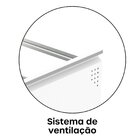 Gaveteiro Arquivo Para Escritório Em Aço 4 Gavetas Preto/bran