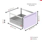 Gaveteiro Arquivo Para Escritório Em Aço 4 Gavetas Preto/lilás