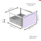 Gaveteiro Arquivo Para Escritório Em Aço 4 Gavetas Preto/lilás