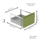 Gaveteiro Arquivo Para Escritório Em Aço 4 Gavetas Preto/verd