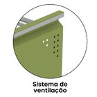 Gaveteiro Arquivo Para Escritório Em Aço 4 Gavetas Preto/verd