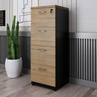 Gaveteiro Arquivo Para Pasta 4 Gavetas Com Chave Amadeirado/p