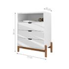 Gaveteiro Atalanta 3 Gavetas Branco