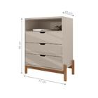 Gaveteiro Atalanta 3 Gavetas Off White