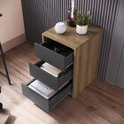 Gaveteiro Atlas 3 Gv Mel E Preto