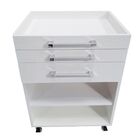 Gaveteiro Auxiliar Odontológico Com 2 Gavetas E Nichos Branco